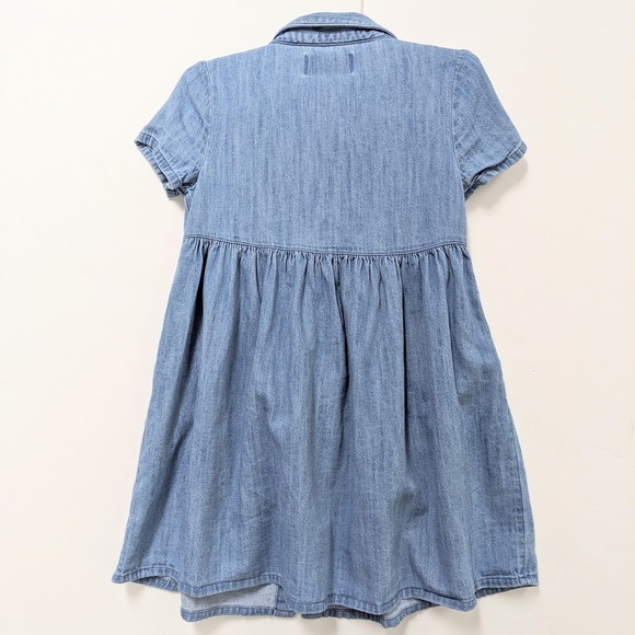 Toddler Girls Old Navy Blue Denim Button-Front Chambray Shirt Dress - Picture 2 of 5
